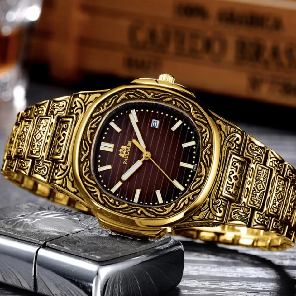 MLB 'Norman' Luxury Engraved Vintage Watch