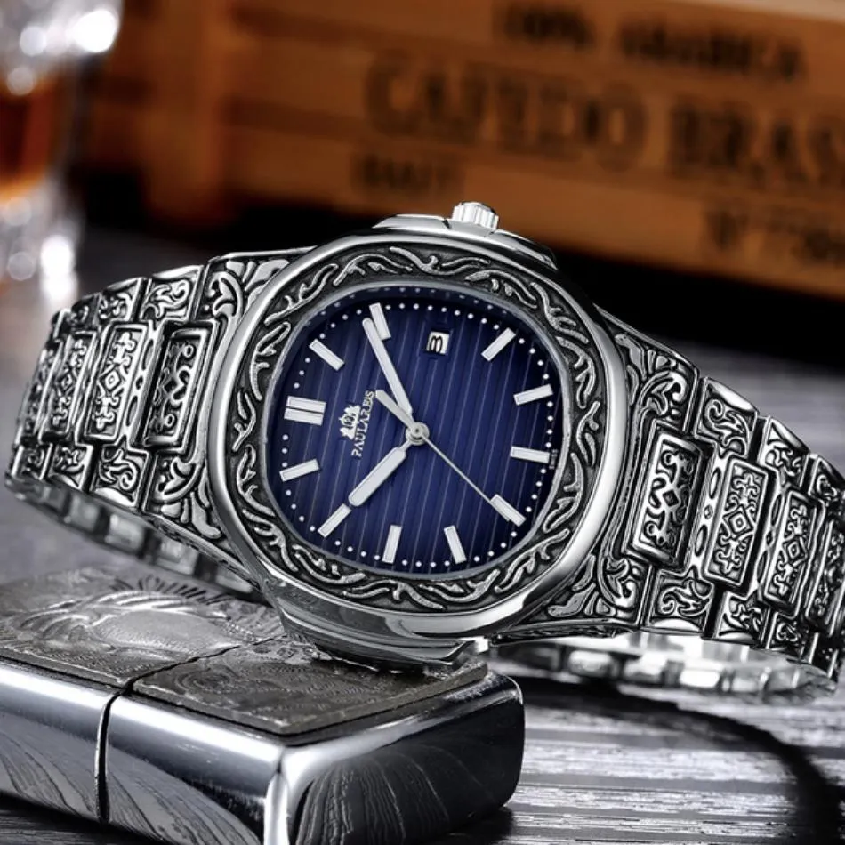 MLB 'Norman' Luxury Engraved Vintage Watch