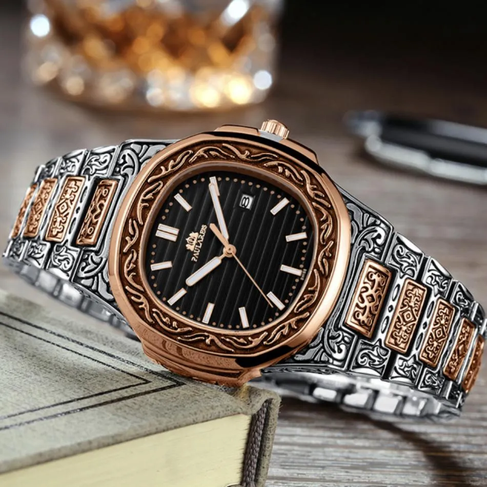 MLB 'Norman' Luxury Engraved Vintage Watch