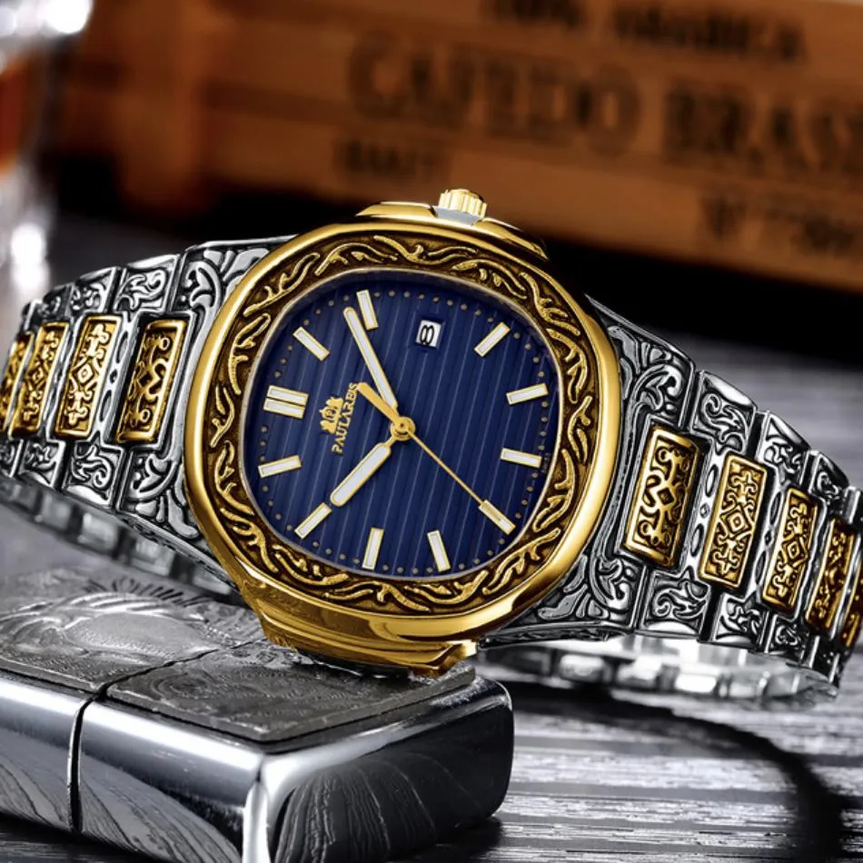 MLB 'Norman' Luxury Engraved Vintage Watch