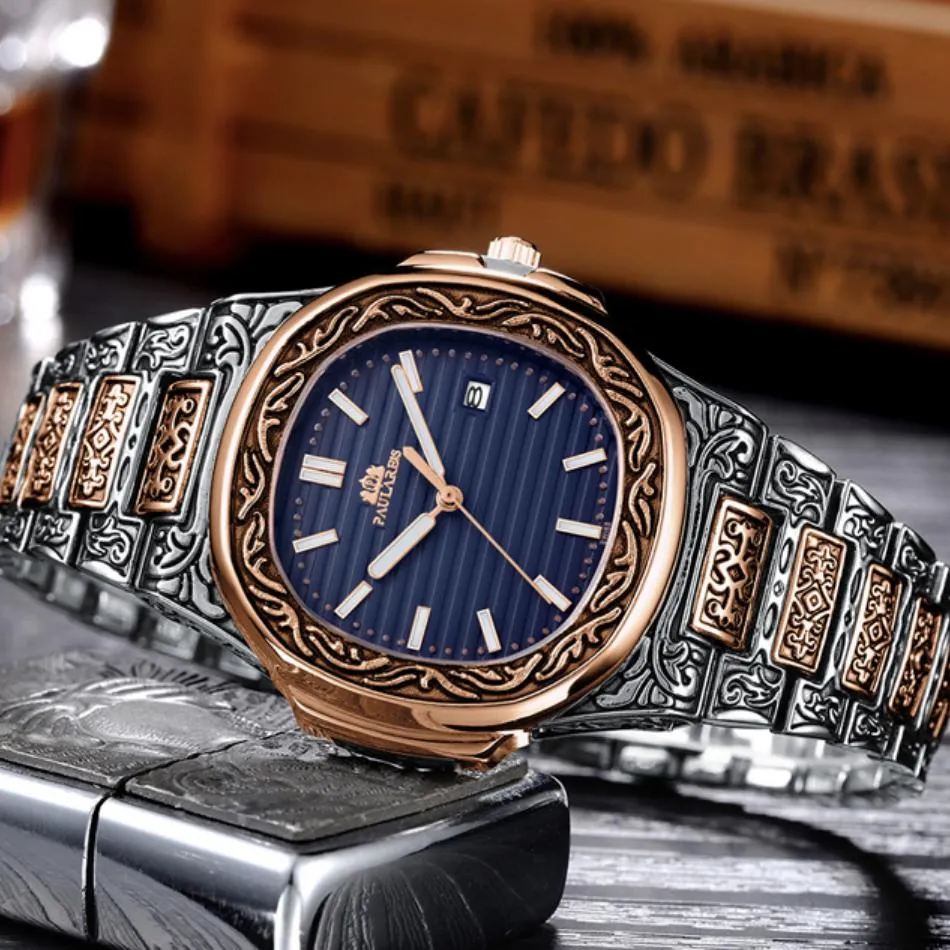 MLB 'Norman' Luxury Engraved Vintage Watch