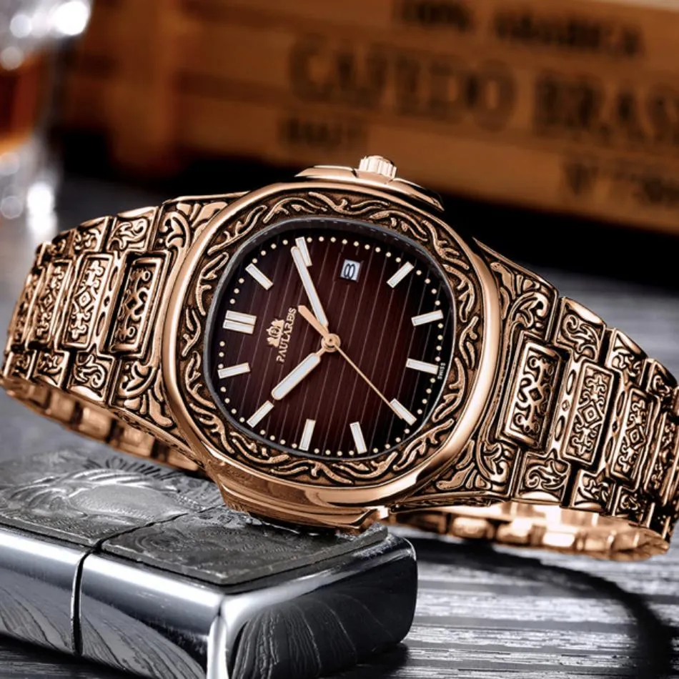 MLB 'Norman' Luxury Engraved Vintage Watch