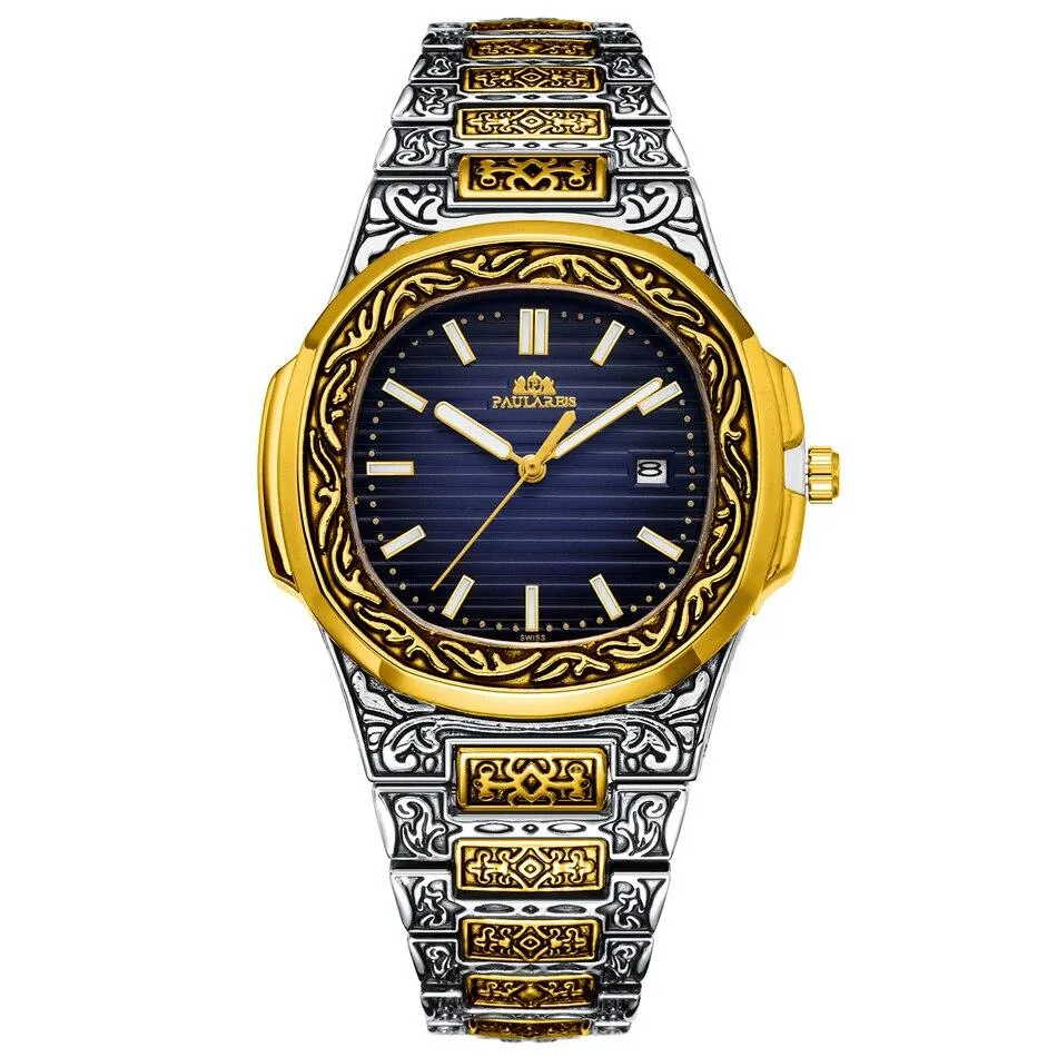 MLB 'Norman' Luxury Engraved Vintage Watch