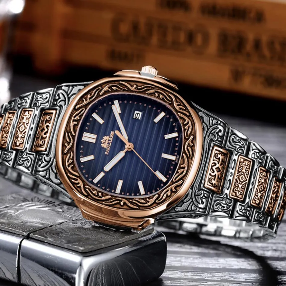 MLB 'Norman' Luxury Engraved Vintage Watch