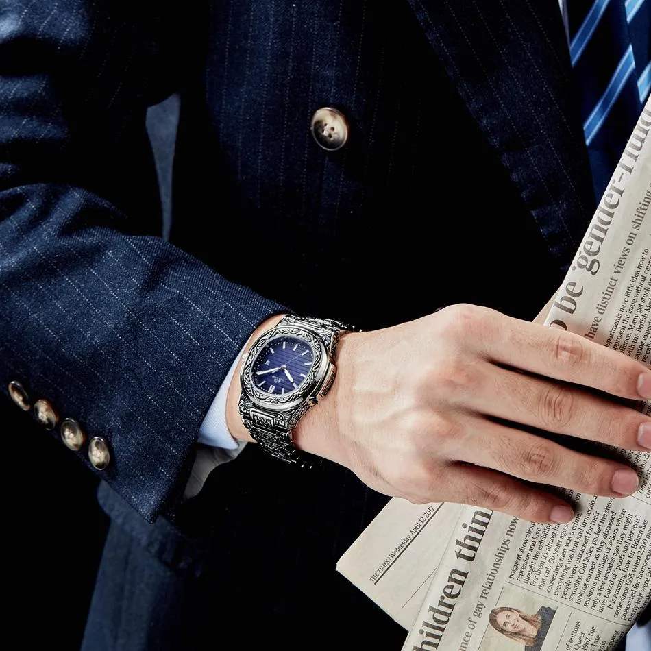 MLB 'Norman' Luxury Engraved Vintage Watch
