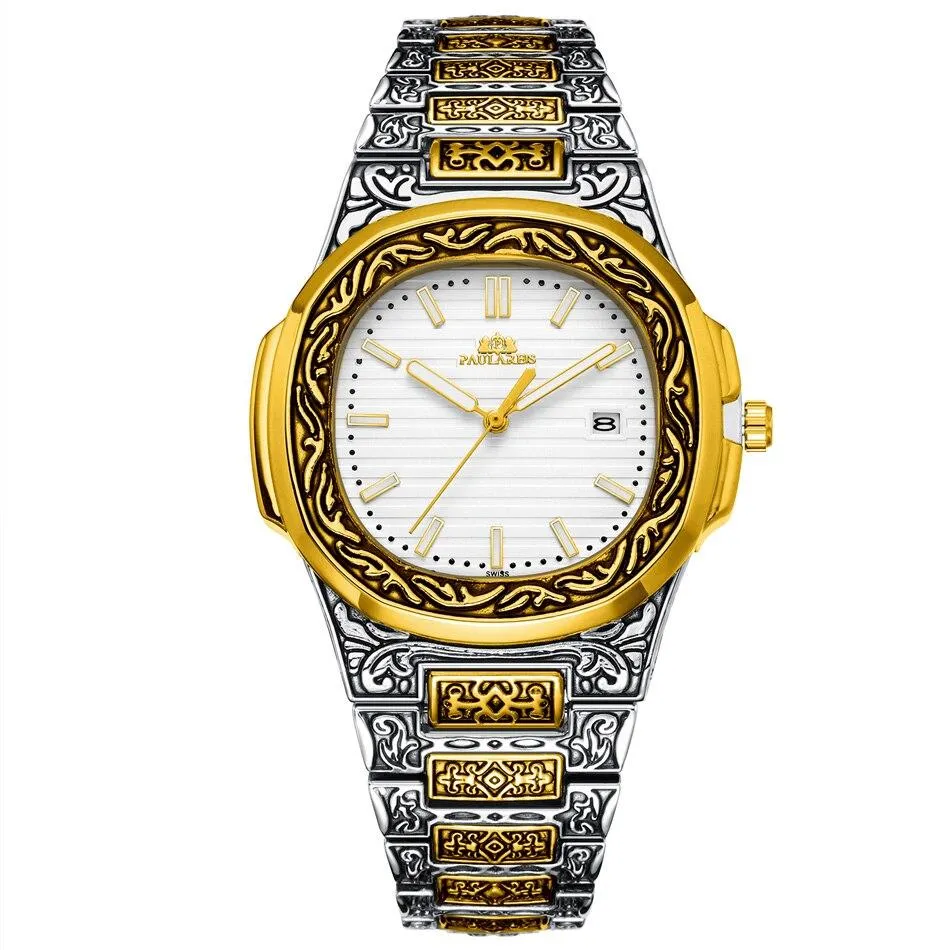 MLB 'Norman' Luxury Engraved Vintage Watch