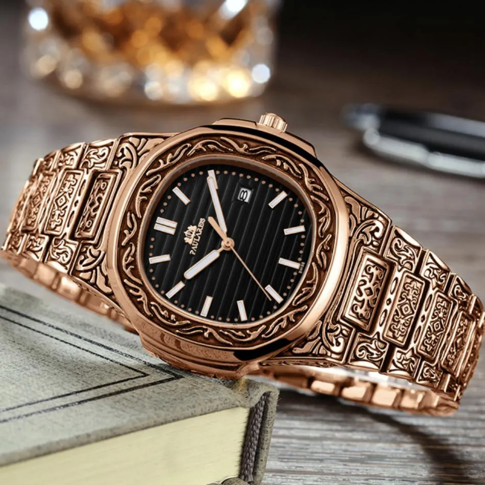MLB 'Norman' Luxury Engraved Vintage Watch