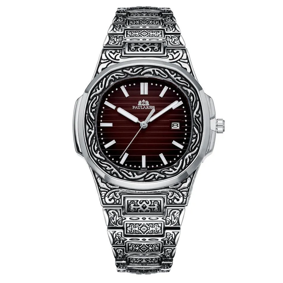 MLB 'Norman' Luxury Engraved Vintage Watch