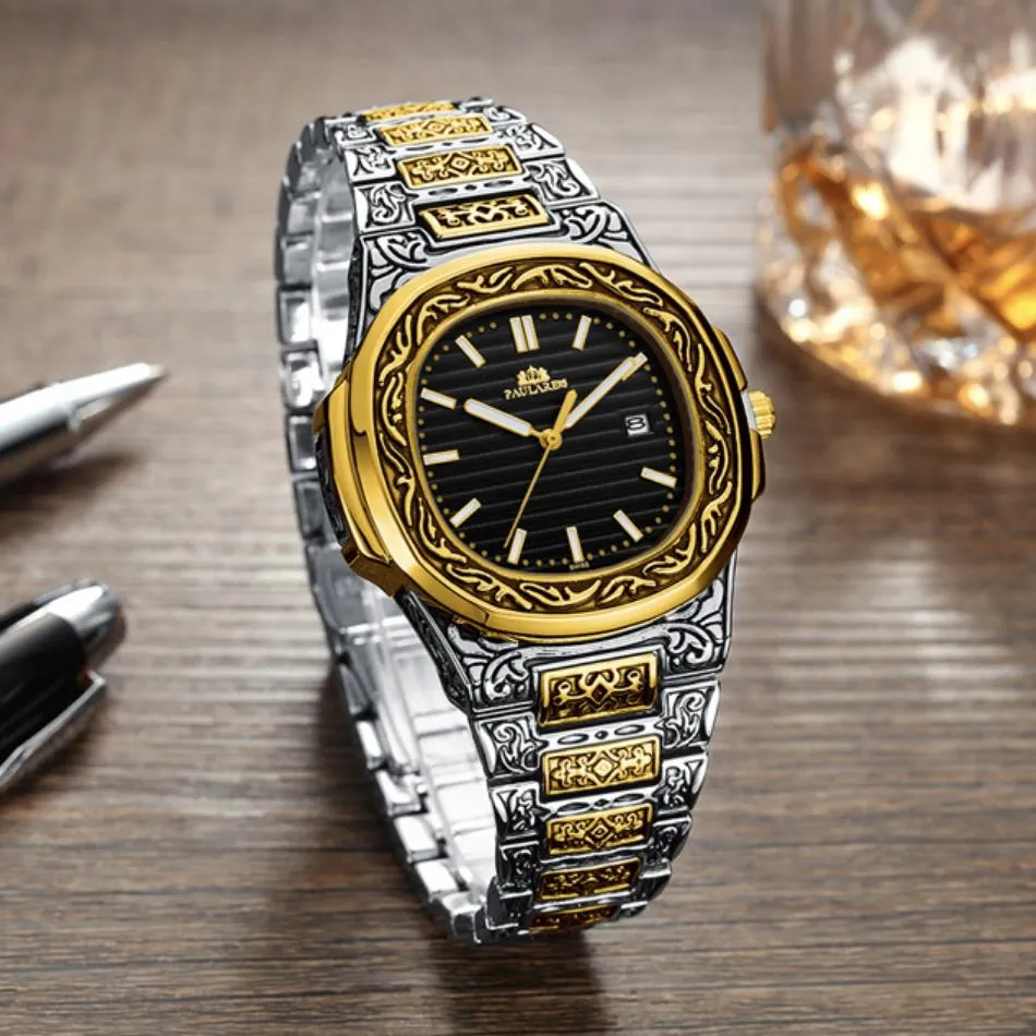 MLB 'Norman' Luxury Engraved Vintage Watch