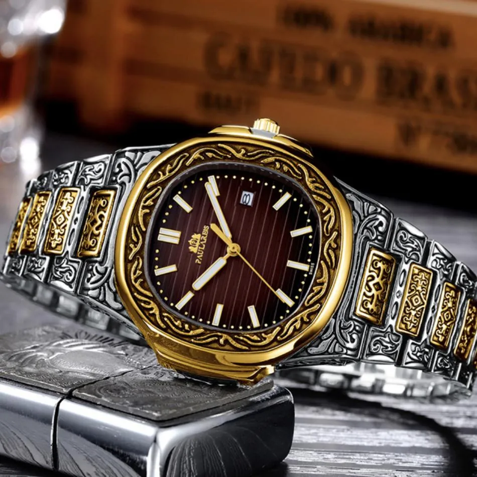 MLB 'Norman' Luxury Engraved Vintage Watch