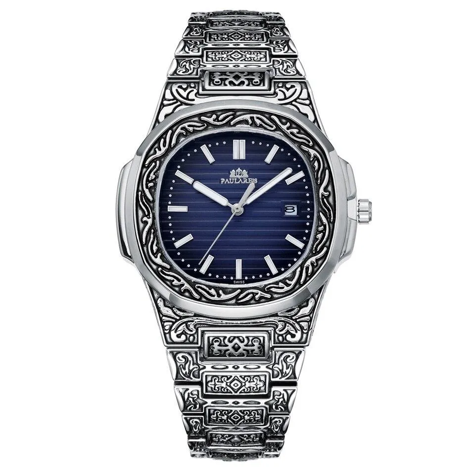 MLB 'Norman' Luxury Engraved Vintage Watch