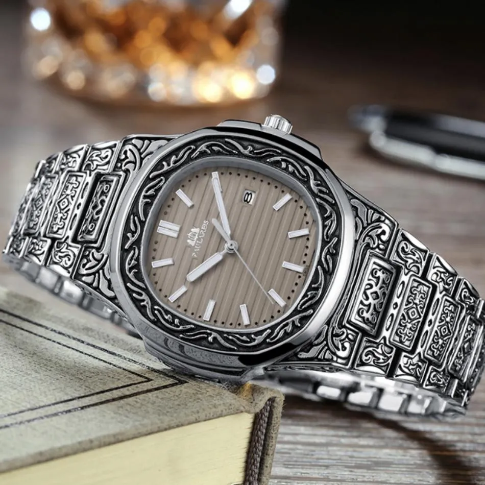 MLB 'Norman' Luxury Engraved Vintage Watch