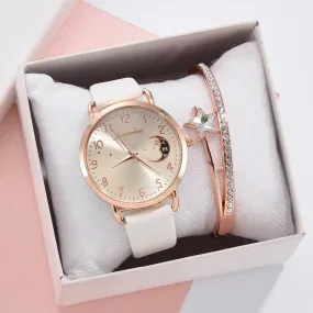 Moon Numbers Bracelet Watches Set