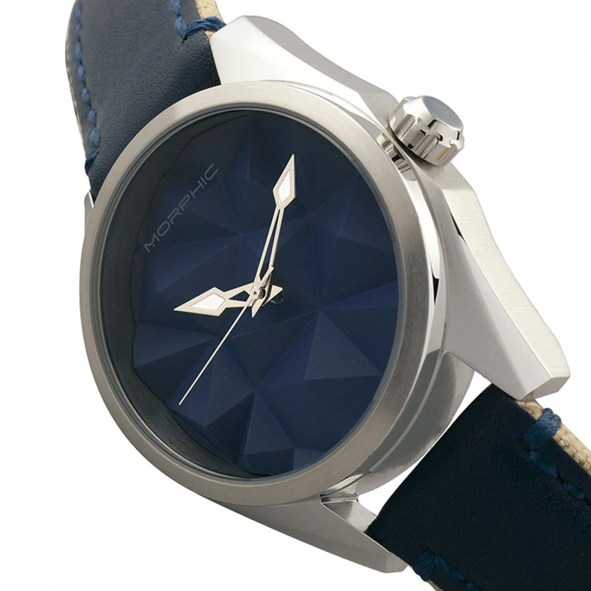 Morphic M59 Series Leather-Overlaid Canvas-Band Watch