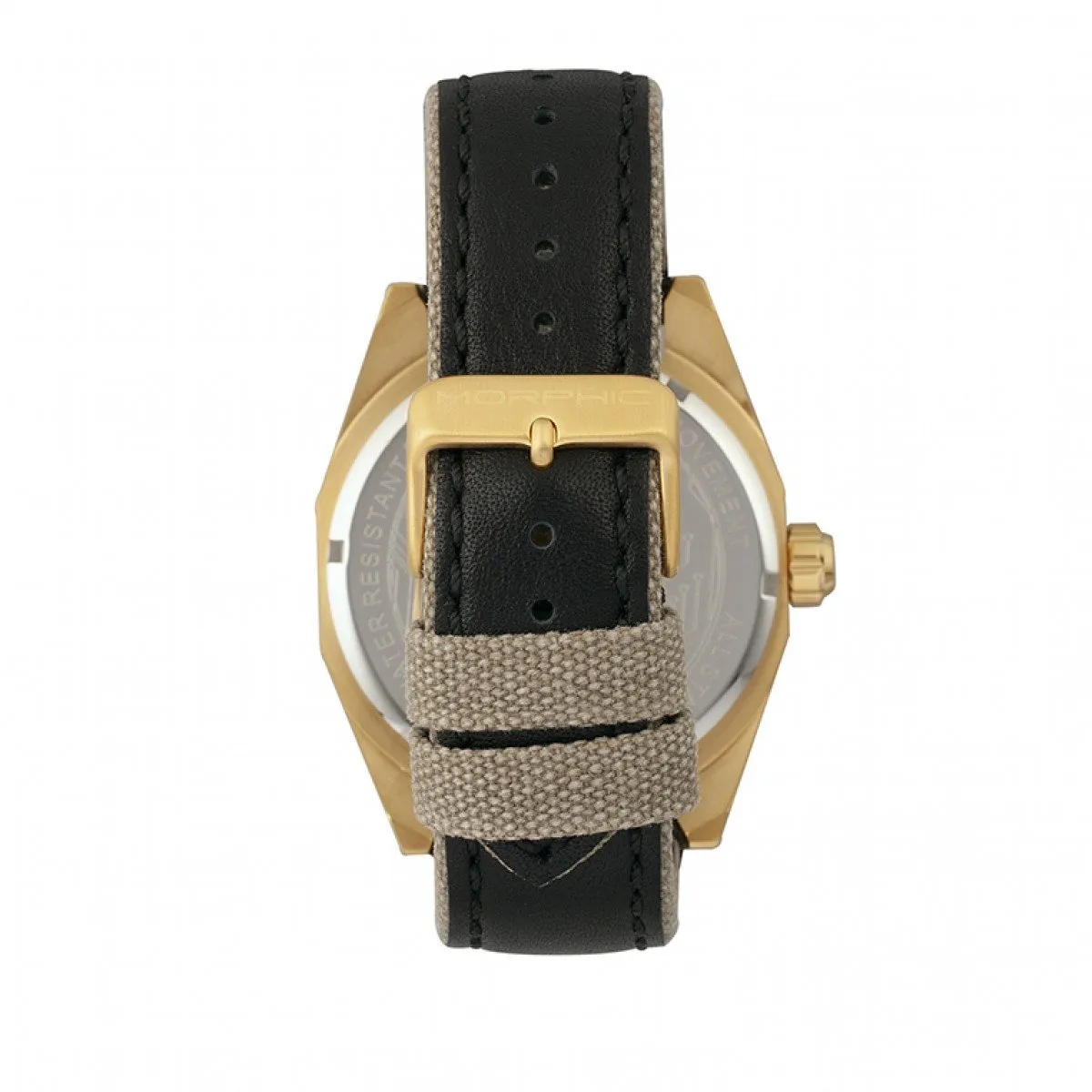Morphic M59 Series Leather-Overlaid Canvas-Band Watch