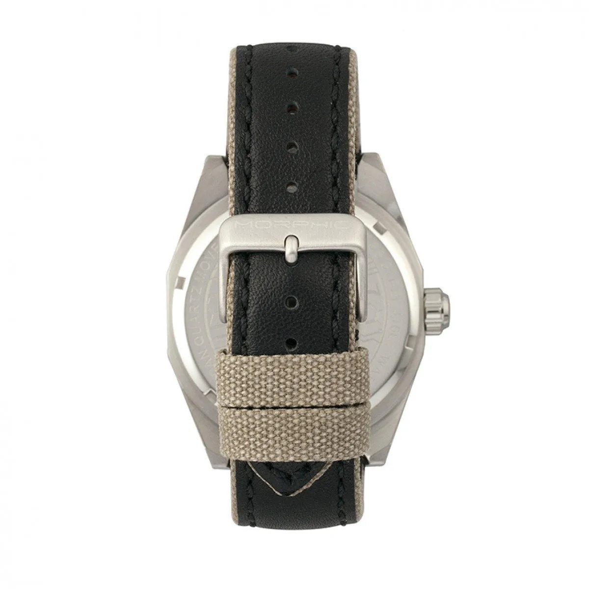 Morphic M59 Series Leather-Overlaid Canvas-Band Watch