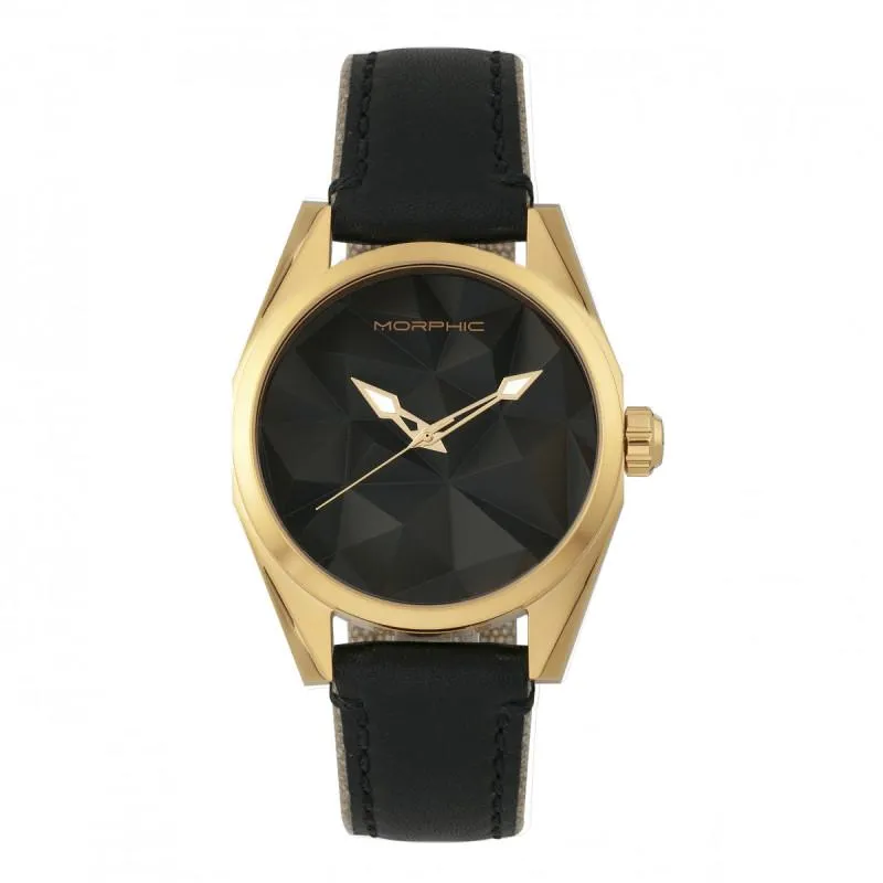 Morphic M59 Series Leather-Overlaid Canvas-Band Watch