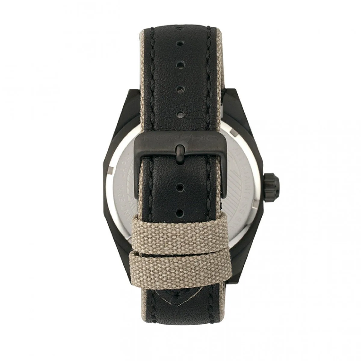 Morphic M59 Series Leather-Overlaid Canvas-Band Watch