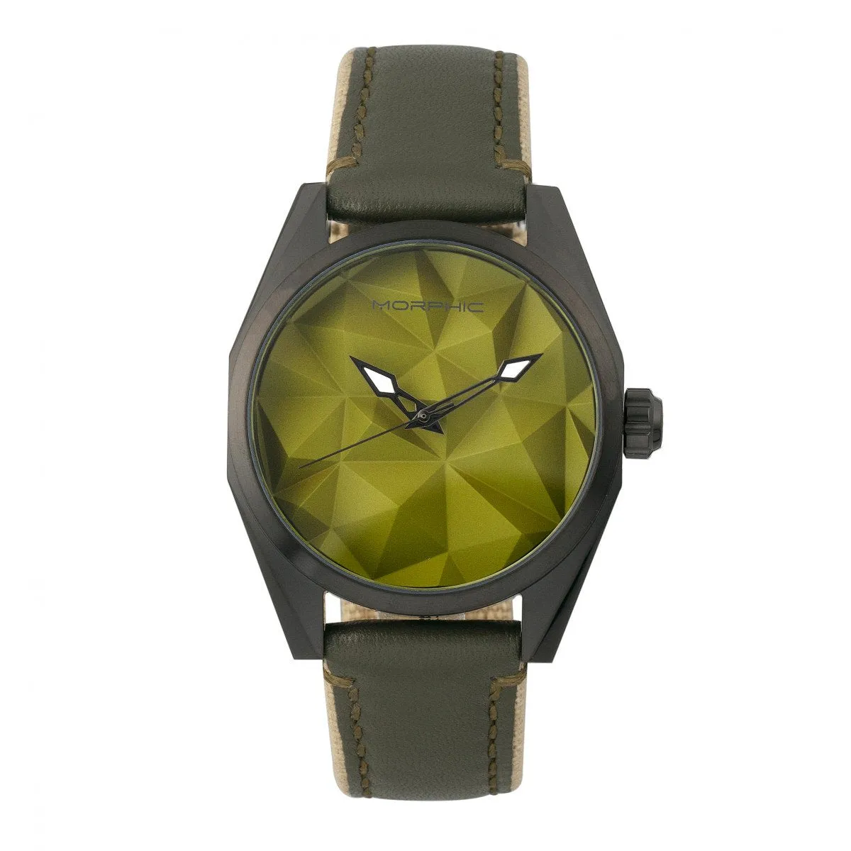 Morphic M59 Series Leather-Overlaid Canvas-Band Watch
