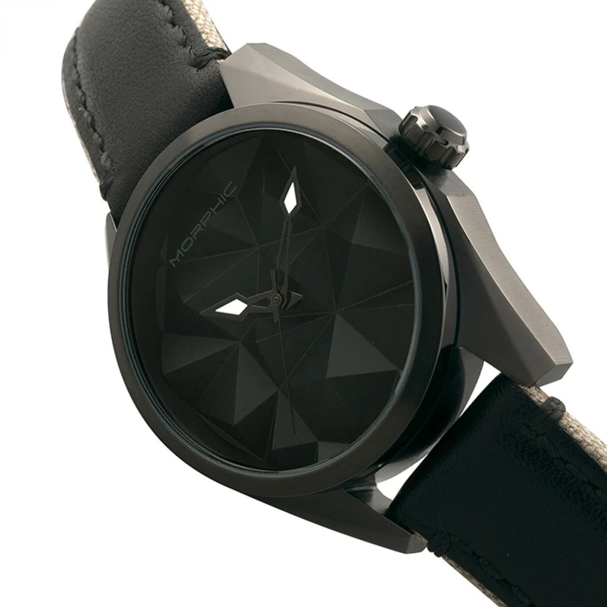 Morphic M59 Series Leather-Overlaid Canvas-Band Watch