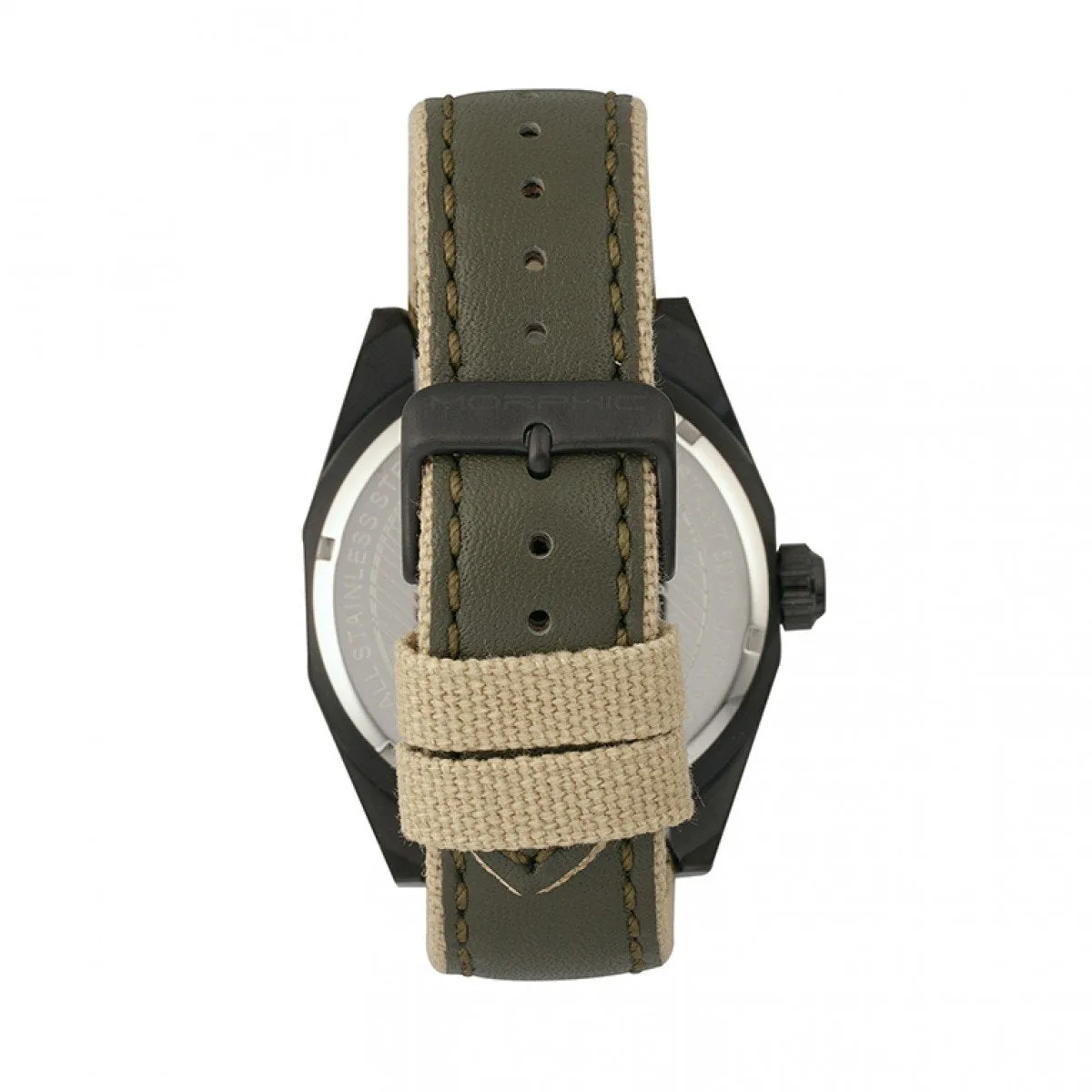 Morphic M59 Series Leather-Overlaid Canvas-Band Watch