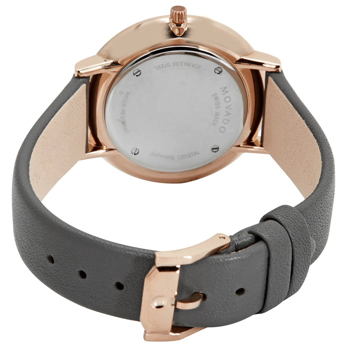 Movado Modern 47 Quartz Grey Dial Ladies Watch 0607404