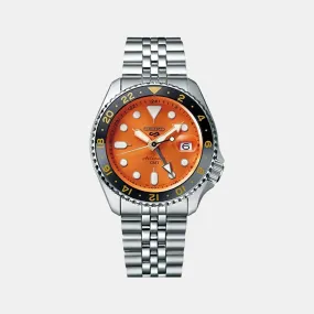 New 5 Sports Men's Orange Analog Stainless Steel Automatic Watch SSK005K1