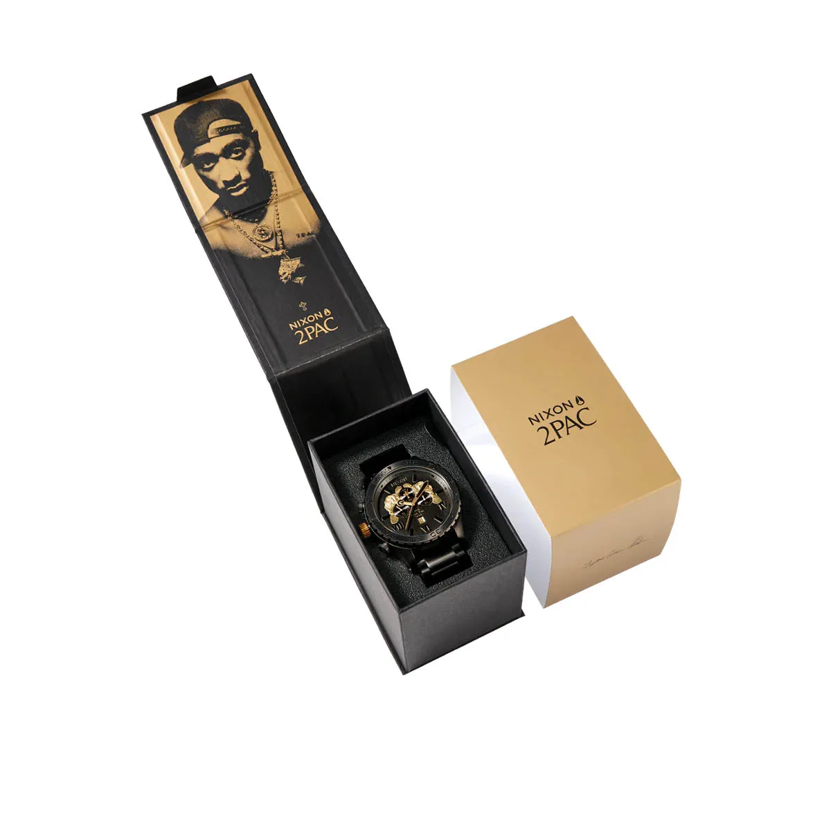 Nixon - 2PAC 51-30 Watch Black/Gold