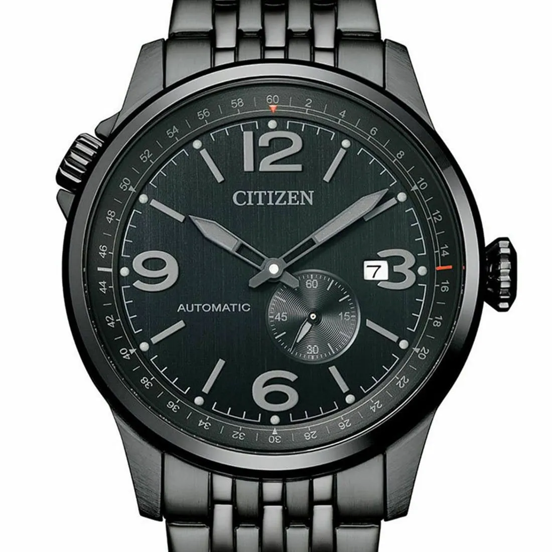 NJ0147-85E Citizen Pilot Automatic Black Dial Analog Stainless Steel Watch