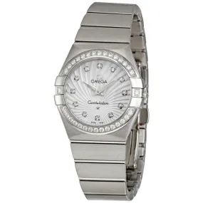 Omega Constellation Diamond Mother of Pearl Dial Ladies Watch 12315276055002 123.15.27.60.55.002