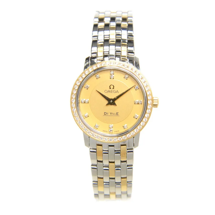 Omega DE VILLE Gold Tone Dial Unisex Watch 41325276058001 413.25.27.60.58.001