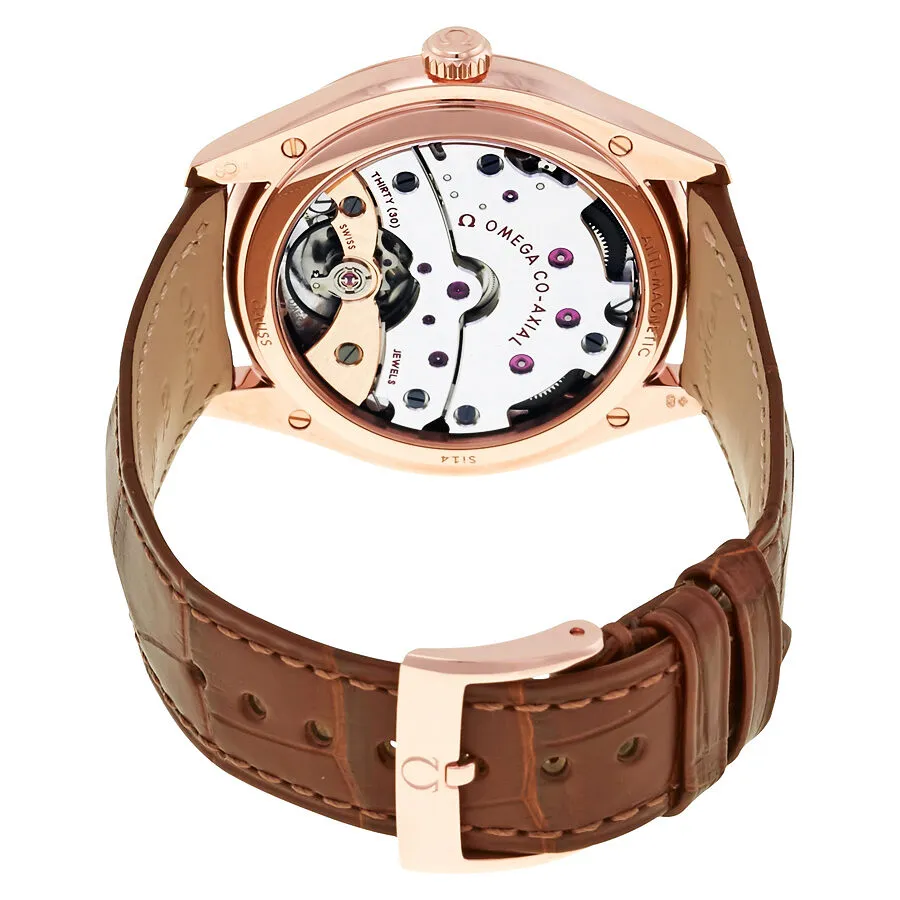 Omega De Ville Tresor Silver Dial 18k Sedna Rose Gold Men's Watch 432.53.40.21.02.002