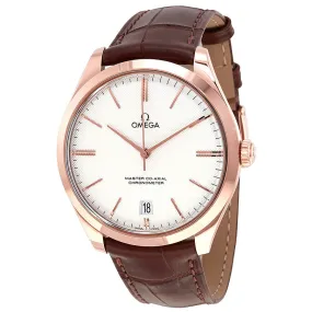 Omega De Ville Tresor Silver Dial 18k Sedna Rose Gold Men's Watch 432.53.40.21.02.002
