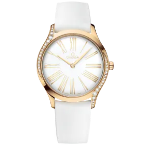 Omega De Ville Trésor 36 mm, Moonshine™ gold on rubber strap