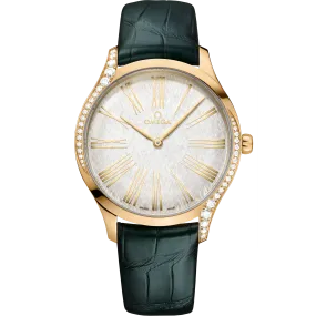 Omega De Ville Trésor 39 mm, Moonshine™ gold on leather strap