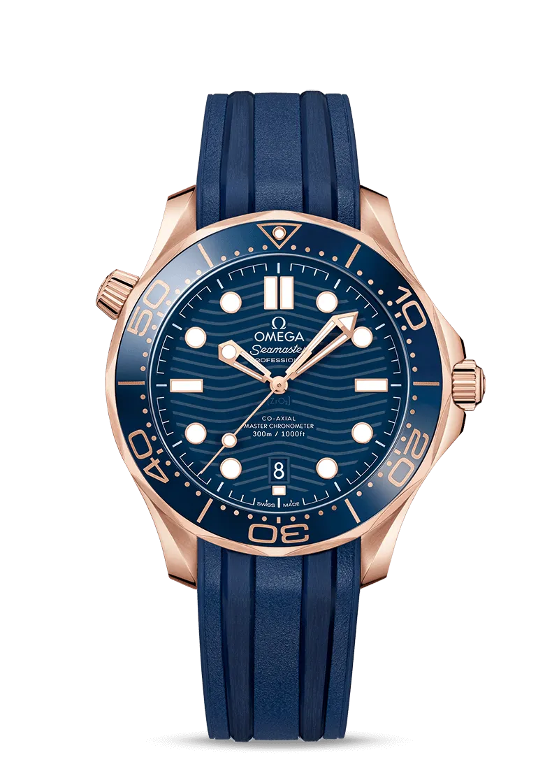 OMEGA SEAMASTER 18K SEDNA GOLD DIVER 300M OMEGA CO‑AXIAL 42MM 210.62.42.20.03.001