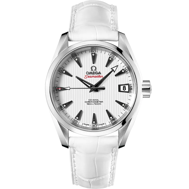 Omega Seamaster Aqua Terra 150M 38.5 mm, steel on leather strap