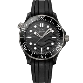 Omega Seamaster Diver 300M 43.5 mm, black ceramic on rubber strap
