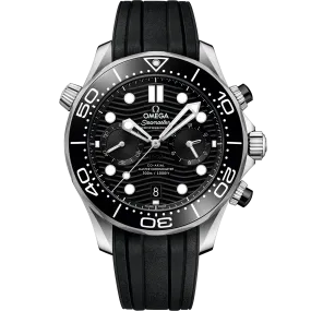 Omega Seamaster Diver 300M 44 mm, steel on rubber strap