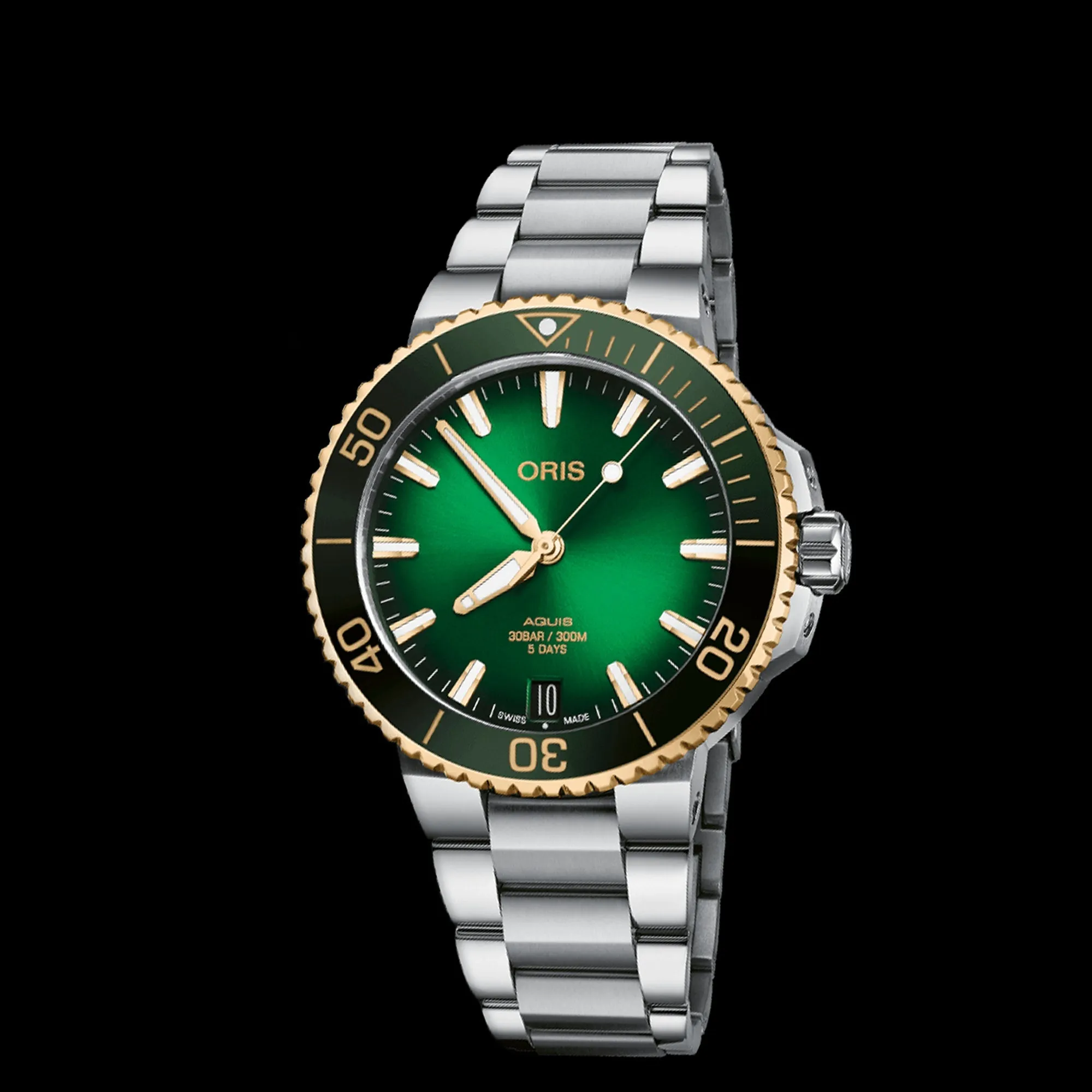 Oris - Aquis Date Cal. 400 Green/Gold 41.5mm