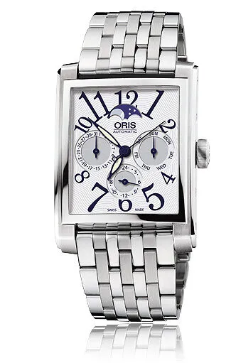 Oris Rectangular Silver Dial Stainless Steel Automatic Men's Watch 582-7658-4061MB 01 582 7658 4061-07 8 23 82