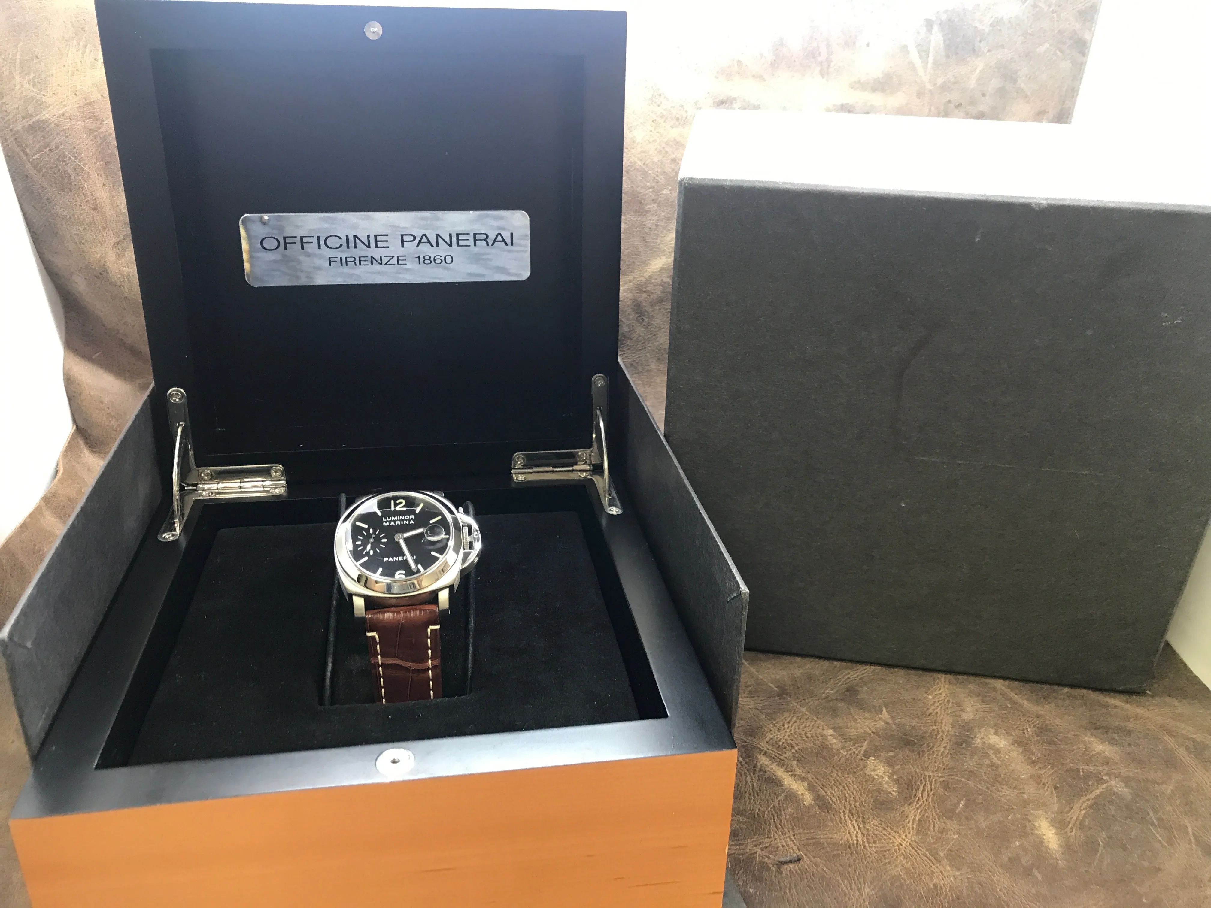 Panerai Luminor Marina PAM00048 Black Dial Automatic  Men's Watch