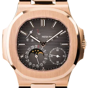 Patek Philippe Nautilus Rose Gold & Leather 5712R-001