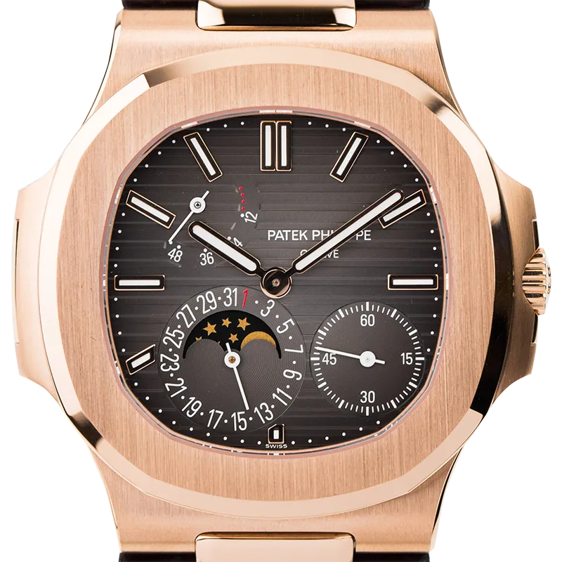 Patek Philippe Nautilus Rose Gold & Leather 5712R-001