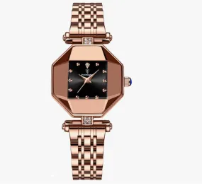 POEDAGAR Women Watch Rose Gold Stainless Steel Stain W2901674