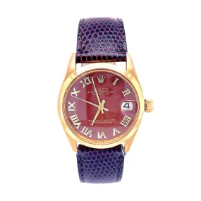 Pre-Owned Rolex 31MM Brown Watch with Leather Strap