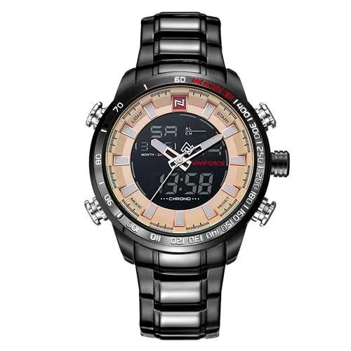 Quartz Analog Luxury Fashion Sport Wristwatch Waterproof Stainless for Men