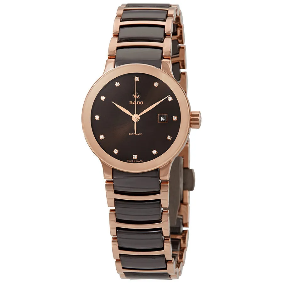 Rado Centrix Automatic Diamond Brown Dial Ladies Watch R30183752