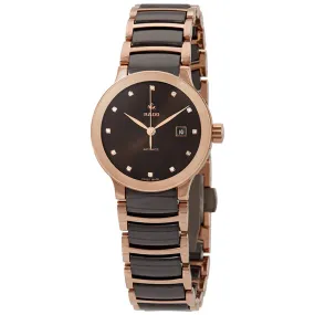 Rado Centrix Automatic Diamond Brown Dial Ladies Watch R30183752