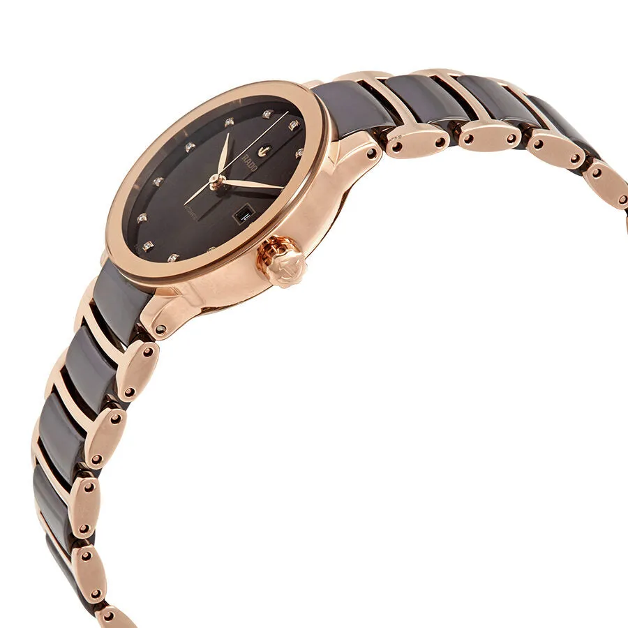 Rado Centrix Automatic Diamond Brown Dial Ladies Watch R30183752